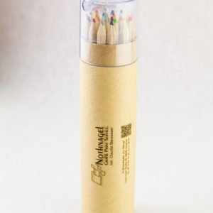 Buntstifte mit bedrucktem Behältnis